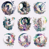 Bügelaufkleber - Süßes Mondelfenmädchen